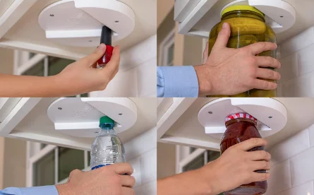 Collection of 11 innovative kitchen gadgets displayed on a bright countertop, showcasing must-have appliances under $80.