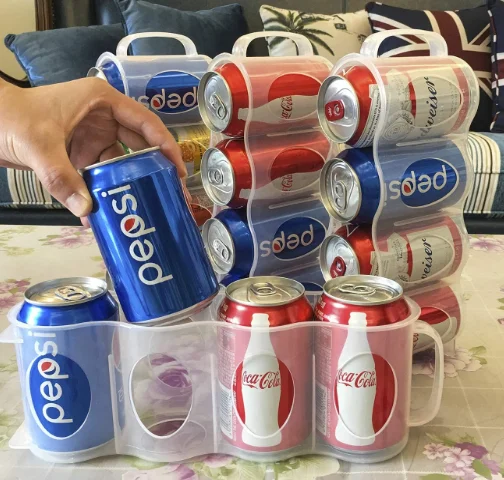 A well-organized kitchen countertop displaying 9 Amazon kitchen organization gadgets, including a spice and vitamin organizer, utensil holder, and beer can organizer, all trending on TikTok. The products are modern, sleek, and arranged to highlight a clutter-free and stylish kitchen space.