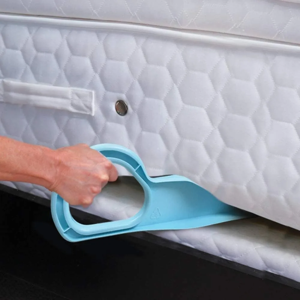 Satisfying bedroom gadget - Mattress lifter and bed maker tool designed to lift and hold mattresses, making bed making easier and faster. Perfect for tucking sheets, applying bed skirts, and more.