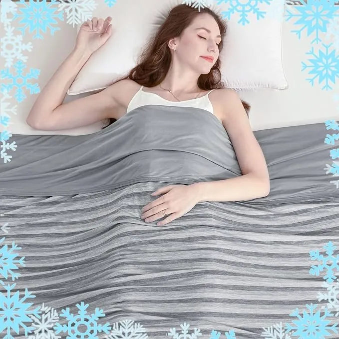 Satisfying bedroom gadget - Ailemei Direct Cooling Blanket for hot sleepers, featuring double-sided Japanese cold fiber for cooling comfort, ideal for night sweats and hot flashes. Breathable, lightweight, and machine washable.