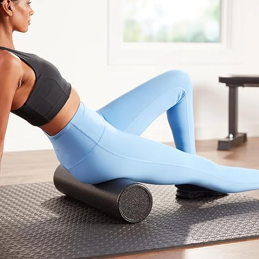 Amazon Basics High-Density Foam Roller, perfect for post-workout muscle recovery to maximize the benefits of gym routines.