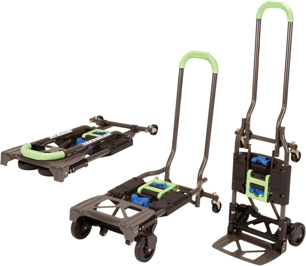 COSCO Shifter Multi-Position Folding Hand Truck and Cart, 300 lb. Weight Capacity,